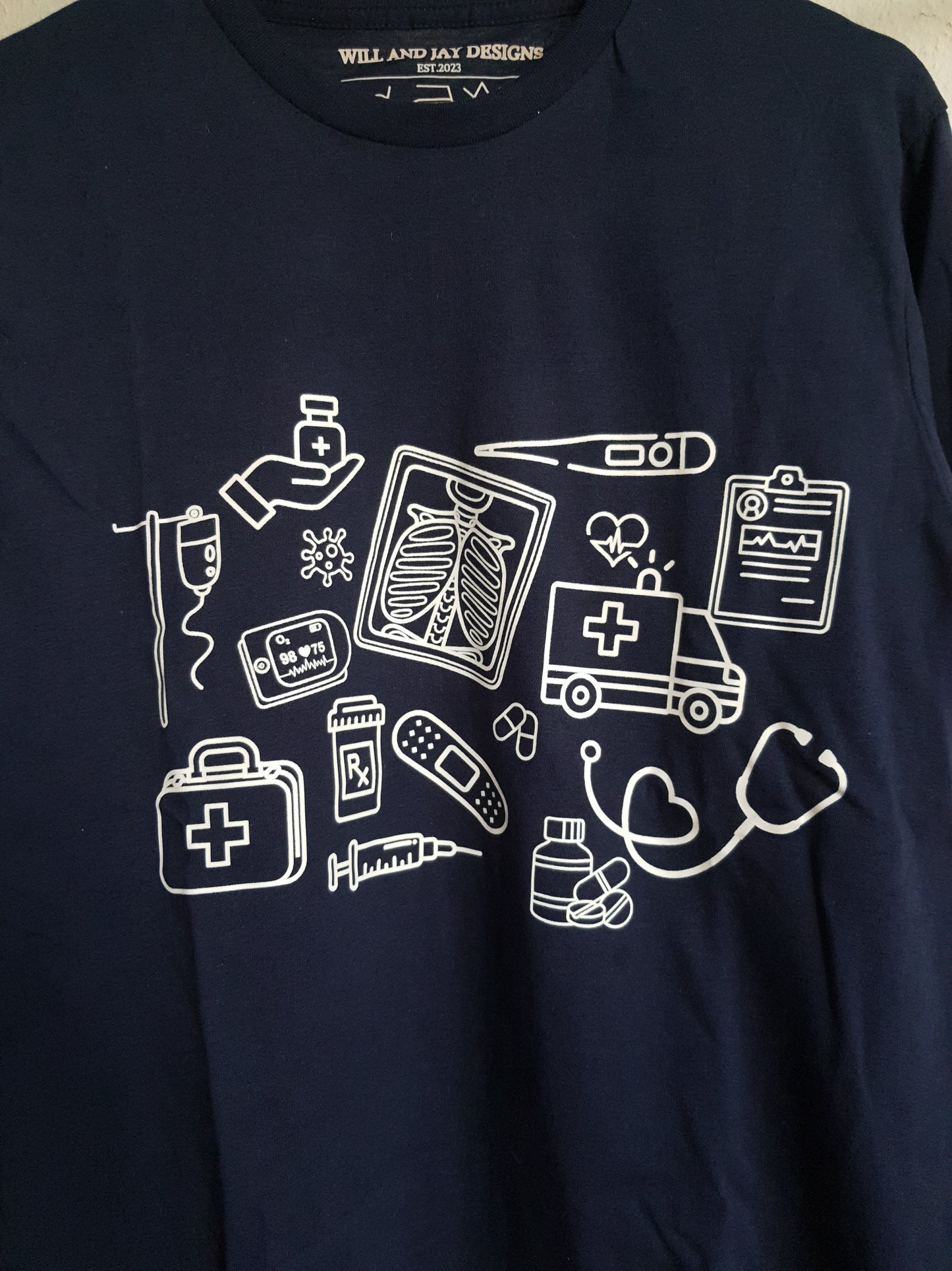 Langarm-Shirt "MEDICAL DOODLE" - WILL AND JAY DESIGNS