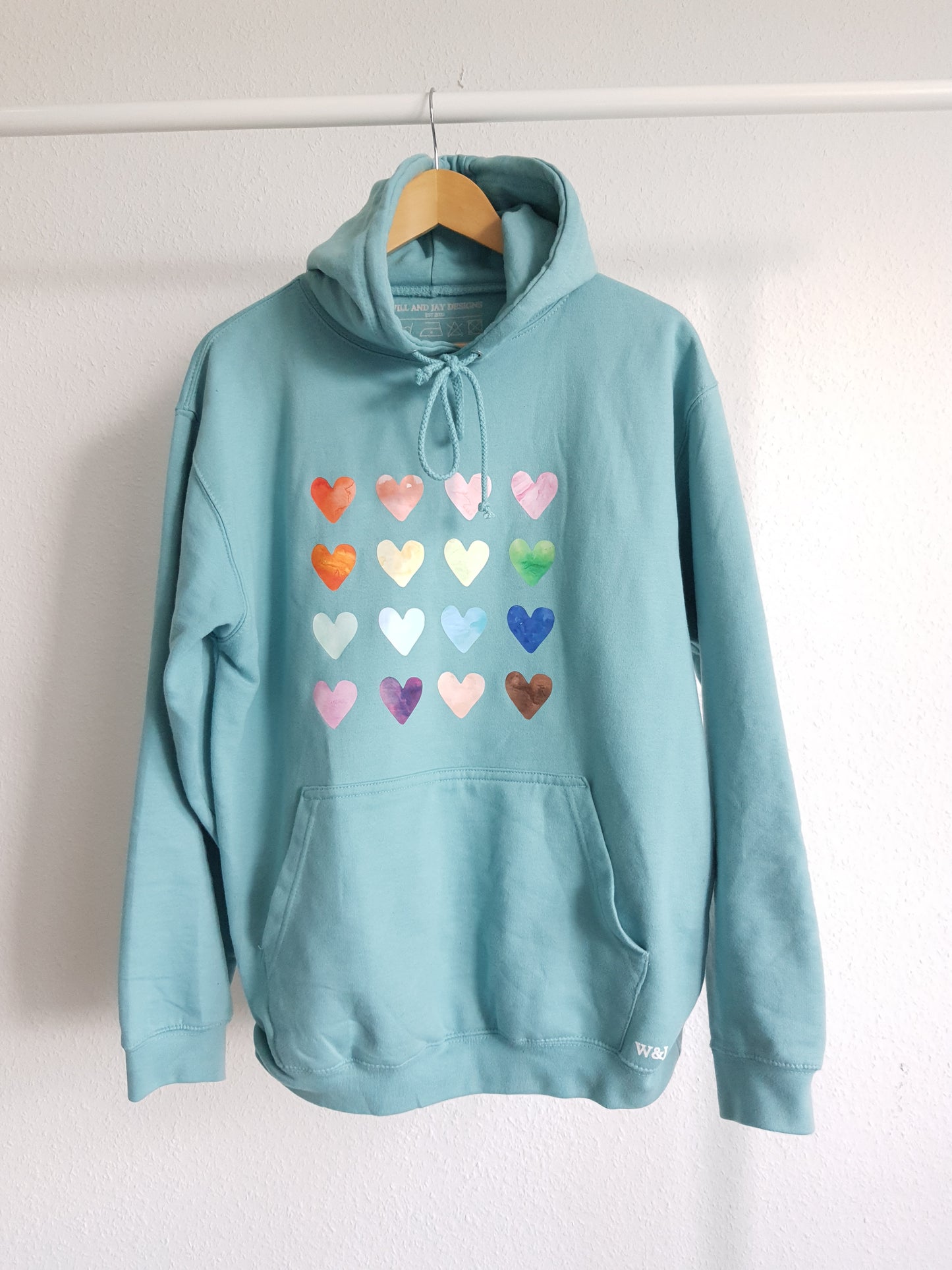 Unisex Hoodie HEARTS - WILL AND JAY DESIGNS