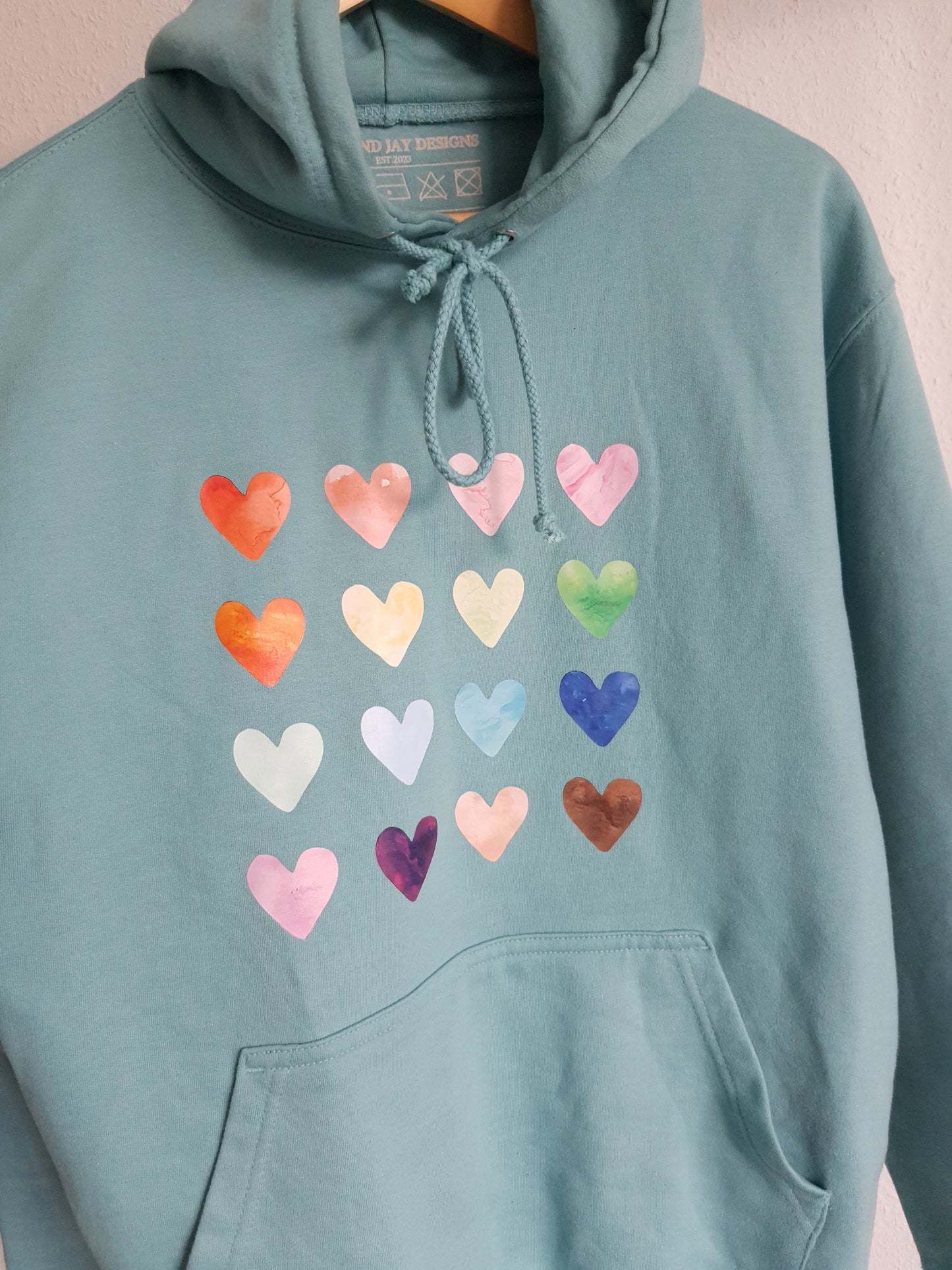 Unisex Hoodie HEARTS - WILL AND JAY DESIGNS