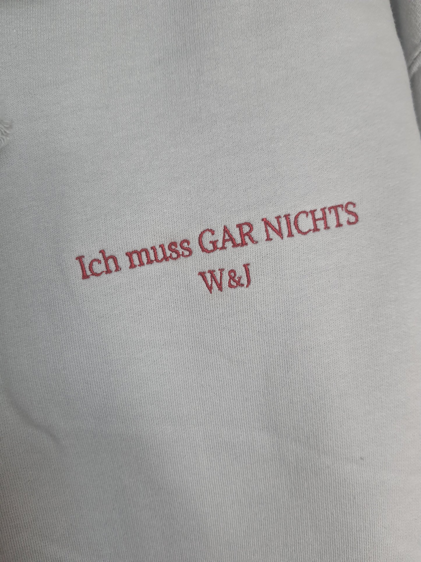 Hoodie mit Stickerei "GAR NICHTS" - WILL AND JAY DESIGNS