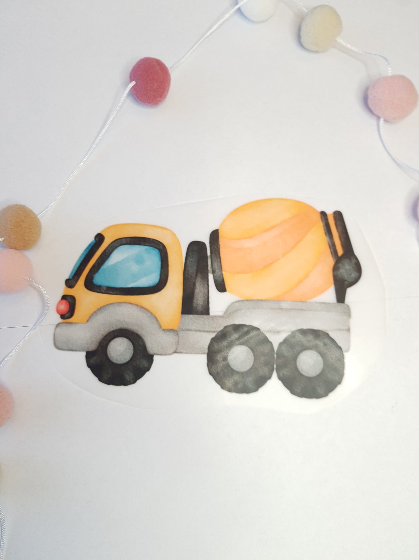 Bügelbild "Betonmischer" - WILL AND JAY DESIGNS