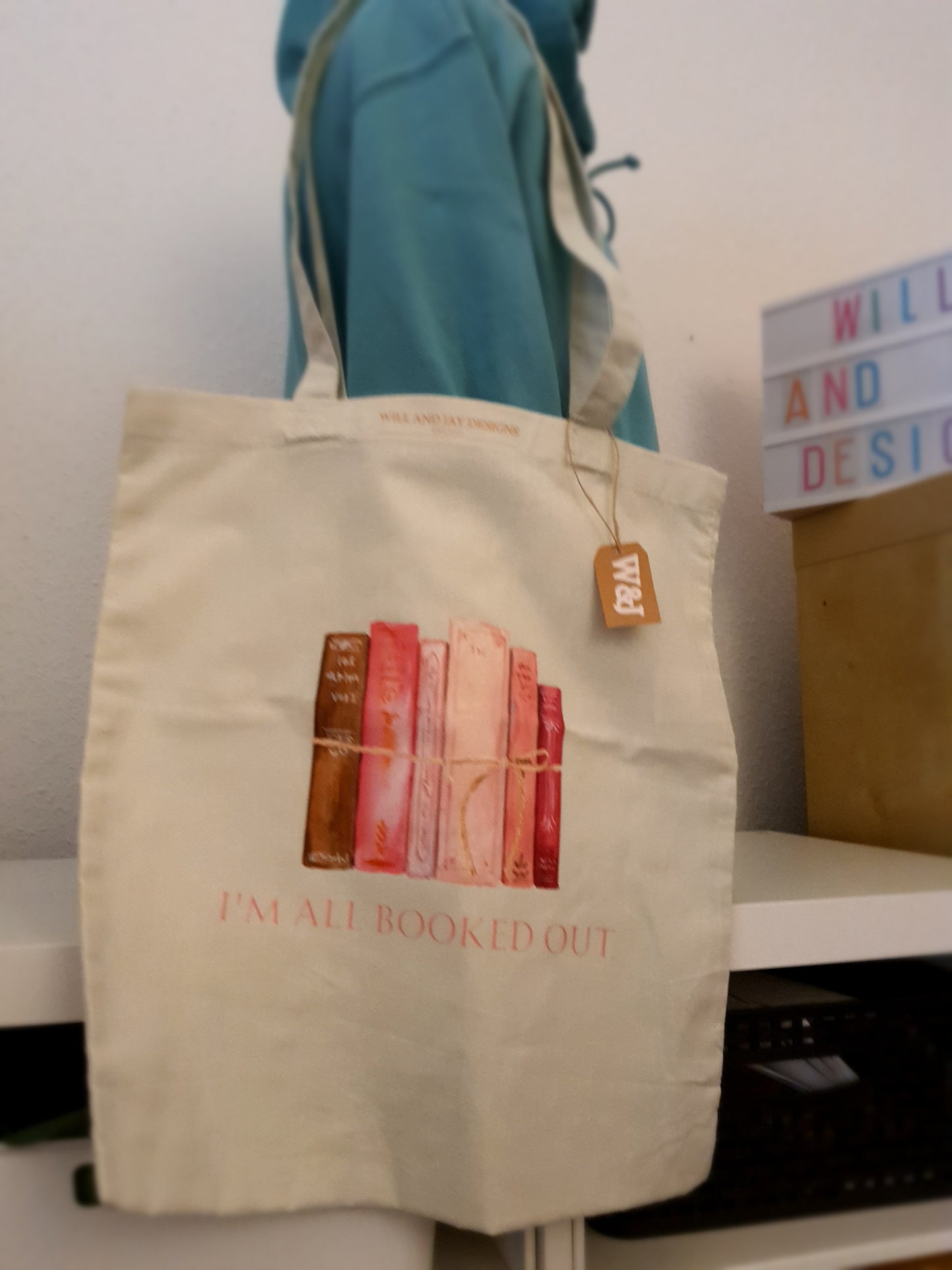 Jutebeutel "BOOKED OUT" - WILL AND JAY DESIGNS