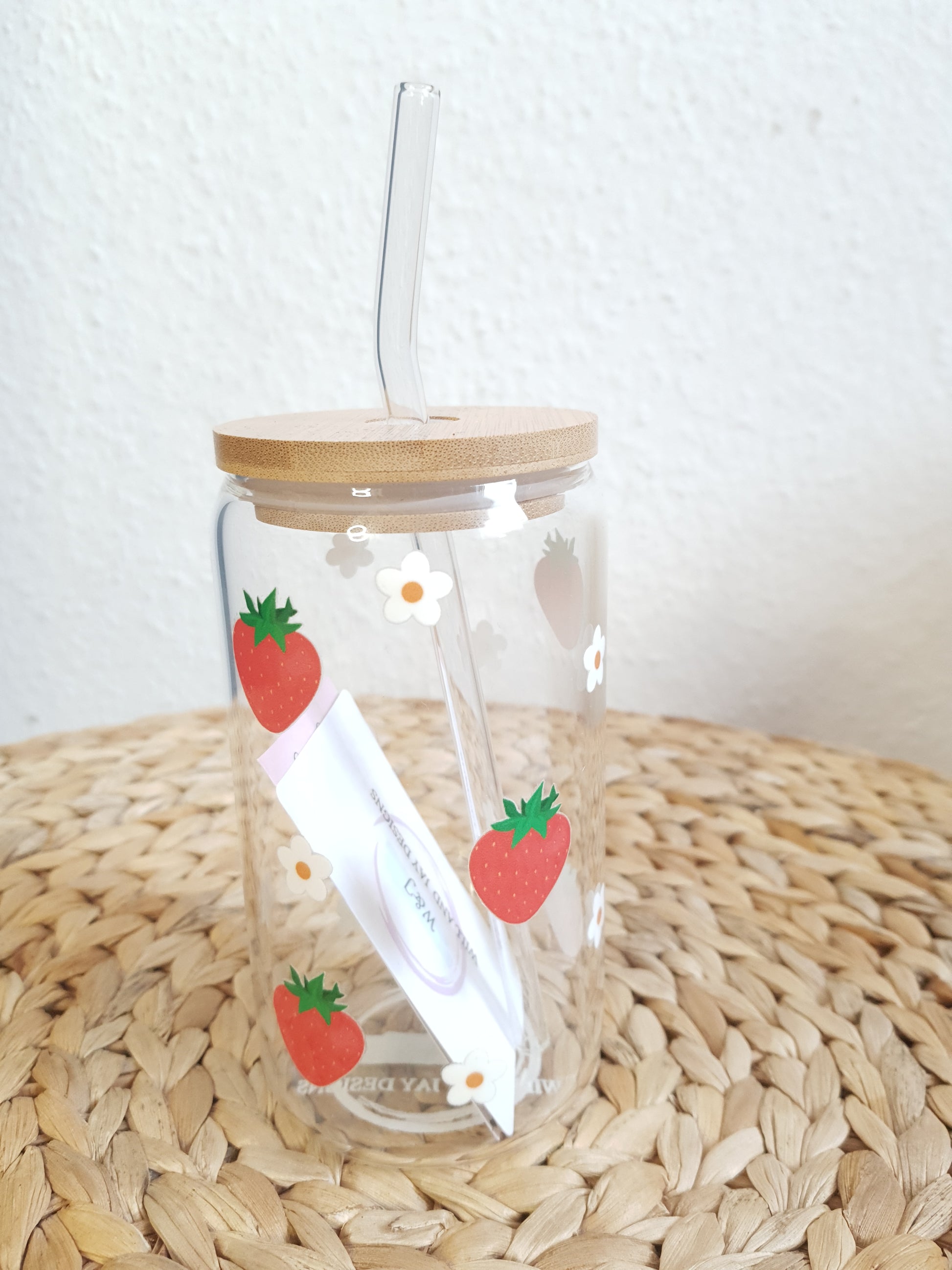 Trinkglas "ERDBEER BLUME" - WILL AND JAY DESIGNS