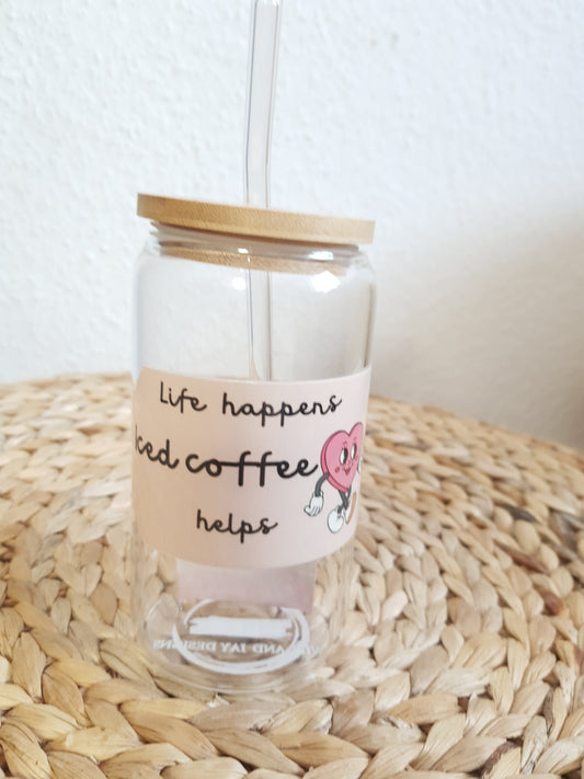 Trinkglas "ICED COFFEE" - WILL AND JAY DESIGNS